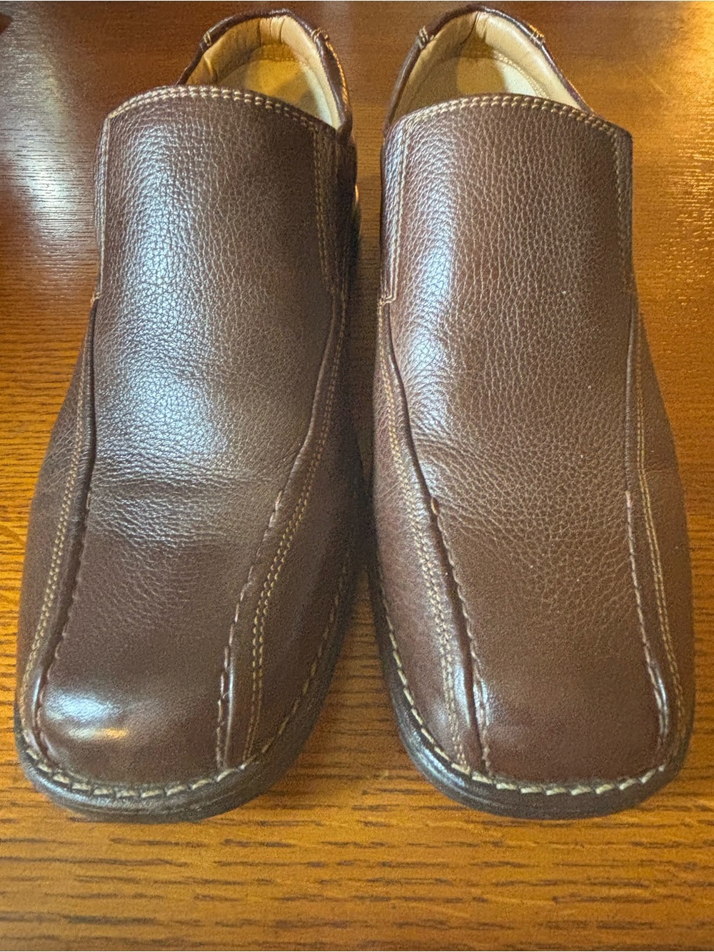 Dockers Men's Dark Brown Leather Slip-On Loafers Size 11M
